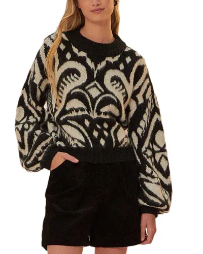 Farm Rio Wool-blend Ikat Knit Sweater In Multi
