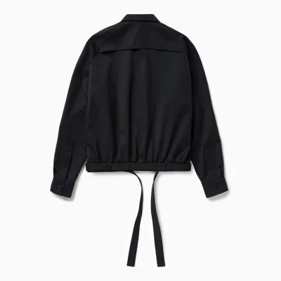 1989 Studio Dark Blue Short Trench Jacket In Black