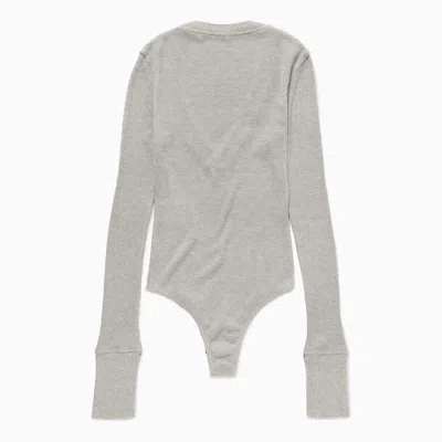 1989 Studio Light Grey Waffle Body V-neck In Gray