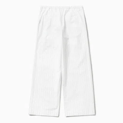 1989 Studio White Striped Boxy Pants In Multi
