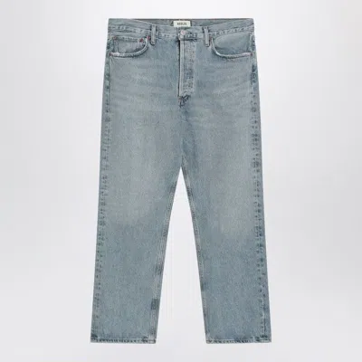 Agolde Light Blue Jeans In Regenerated Denim In Blue
