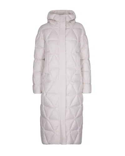 K-way Quilted Thermo Microfiber Coat With Adjustable Hood In Gray