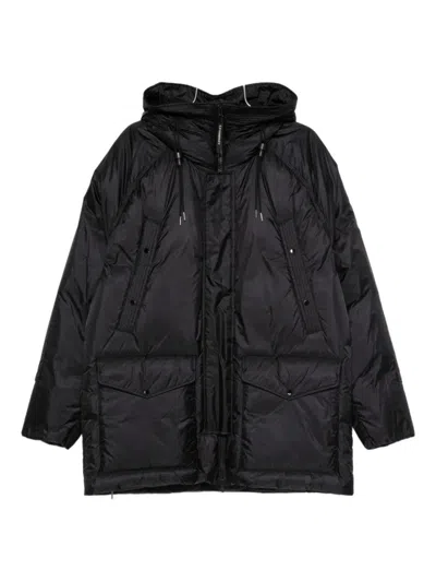 C.p. Company Hooded Down Jacket In Black