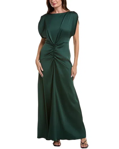 Julia Jordan Satin Maxi Dress In Green