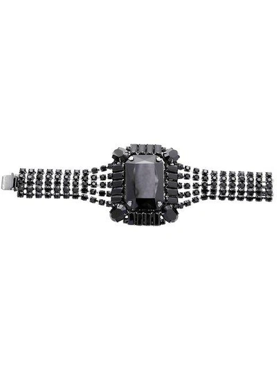 Shop Tom Binns Square Gem Crystal Bracelet - Black