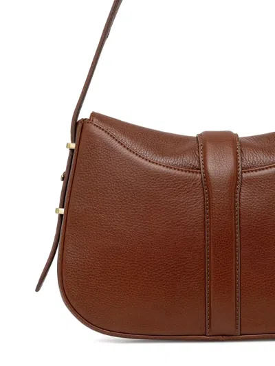 Barbour Alder Leather Sling Bag In Brown