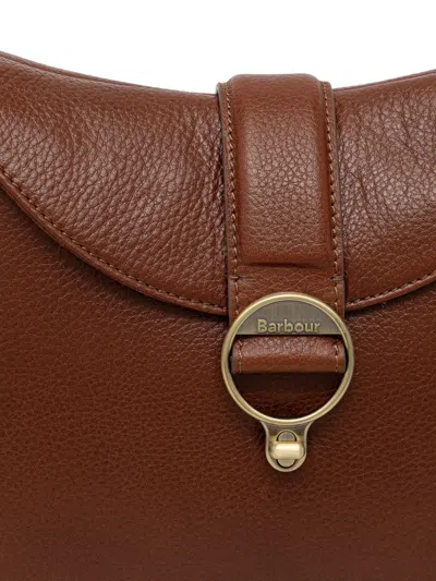 Barbour Alder Leather Sling Bag In Brown