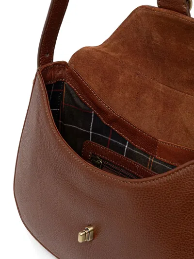 Barbour Alder Leather Sling Bag In Brown