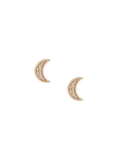 Shop Astley Clarke 'mini Moon Biography' Stud Earrings - Metallic
