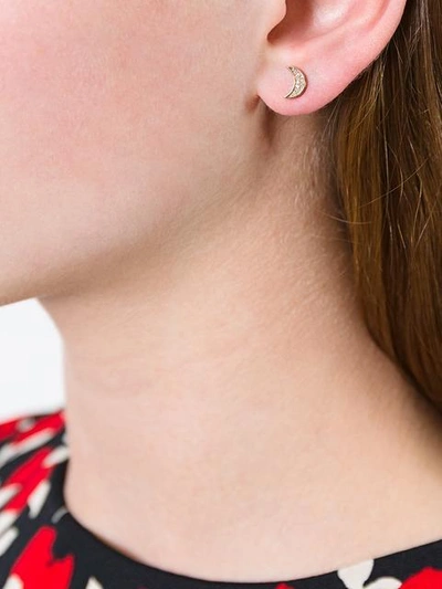 Shop Astley Clarke 'mini Moon Biography' Stud Earrings - Metallic