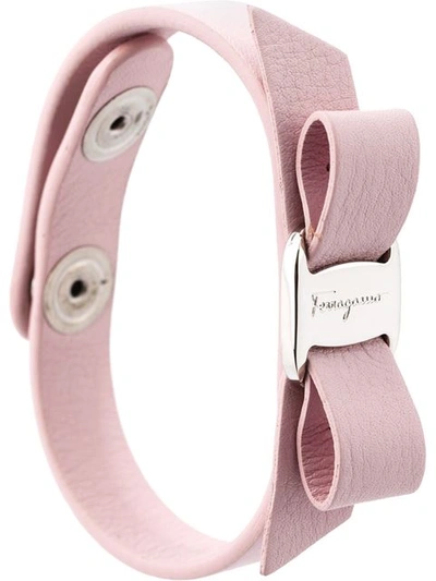 Ferragamo Vara Bow Adjustable Bracelet In Pink