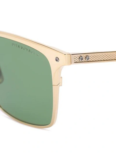 Shop Dita Eyewear Square Frame Sunglasses In Metallic