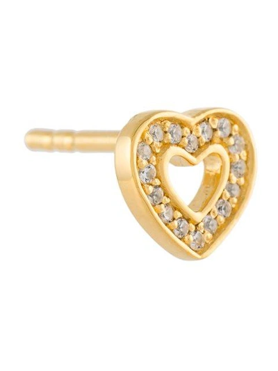 Shop Astley Clarke 'mini Heart Biography' Stud Earrings - Metallic