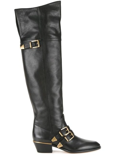 Chloé Black Over-the-knee Susan Boots