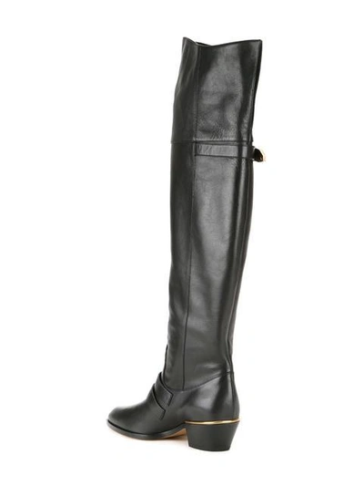 Shop Chloé Over The Knee Boots In Black