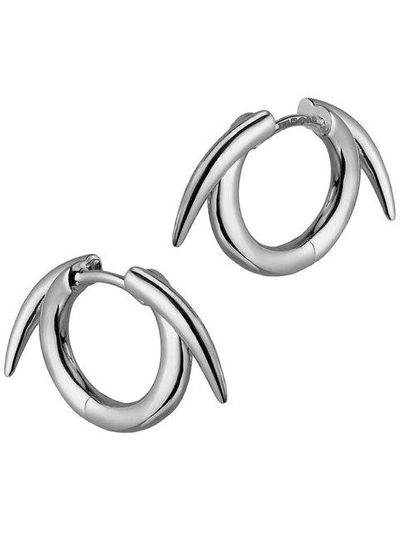 Shop Shaun Leane Thorned Hoop Earrings In Metallic