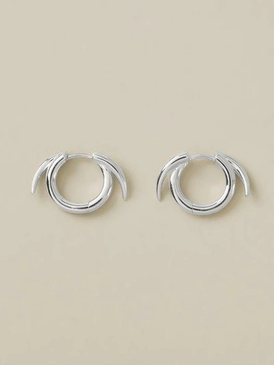 Shop Shaun Leane Thorned Hoop Earrings In Metallic