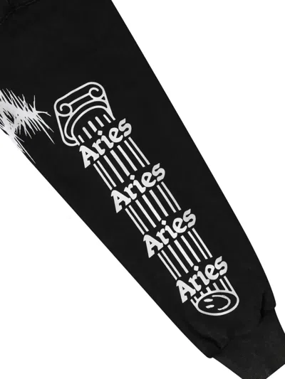 Aries Spider-web Sweatshirt In Black