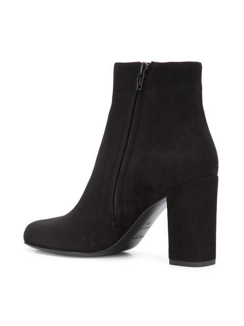 Saint Laurent Babies 70 Ankle Boot In Black Suede And Silver-toned ...