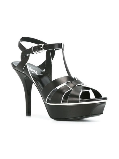 Shop Saint Laurent Classic Tribute 75 Sandals In Black