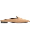 PIERRE HARDY pointed flat mules,SUEDE100%