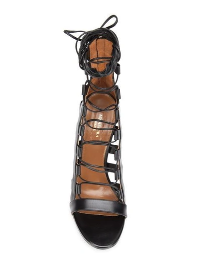 Shop Aquazzura Strappy Stiletto Sandals In Black