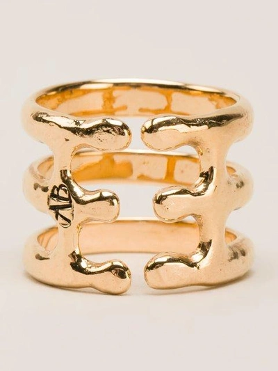 Shop Aurelie Bidermann 'esteban' Ring In Metallic