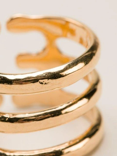 Shop Aurelie Bidermann 'esteban' Ring In Metallic