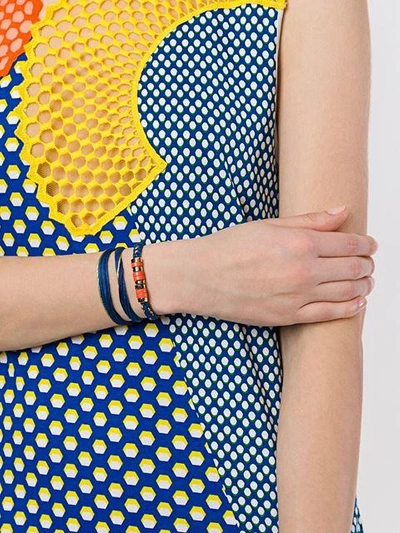 Shop Aurelie Bidermann 'takayama' Wrap Bracelet - Blue