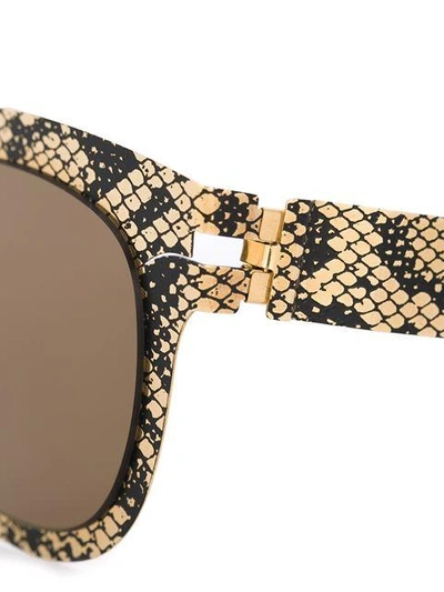 Shop Mykita 'python' Sunglasses In Grey