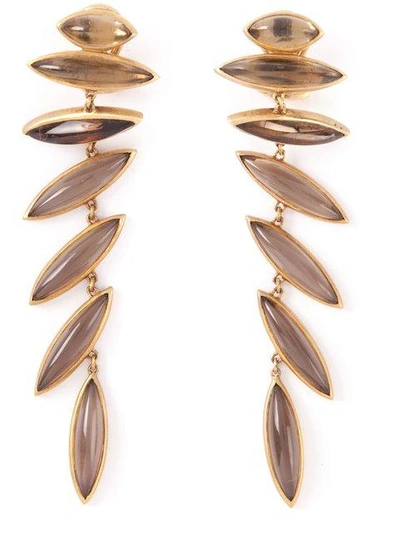 Shop Antonio Bernardo 18kt Yellow Gold Wing Earrings In Metallic