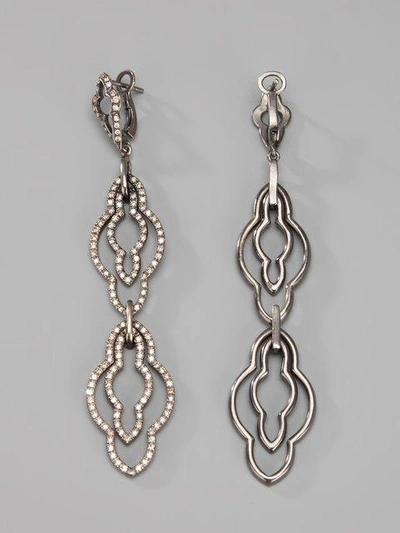 Shop Loree Rodkin Drop Diamond Earrings In Metallic