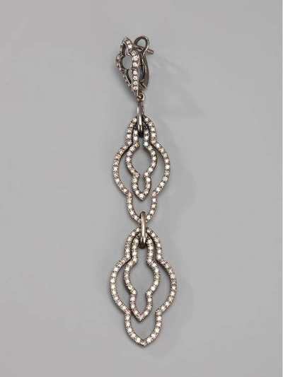 Shop Loree Rodkin Drop Diamond Earrings In Metallic