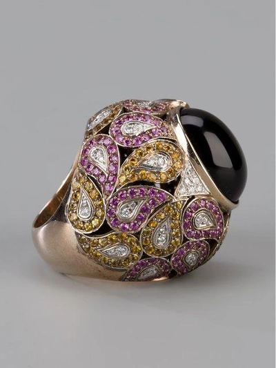 Shop Athena Pink Sapphire And Diamond Robeline Ball Ring In Purple