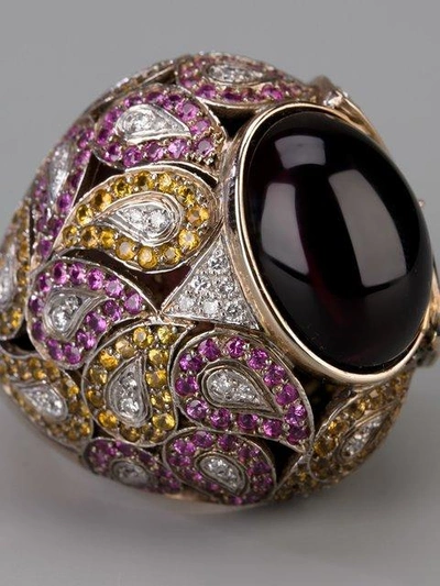 Shop Athena Pink Sapphire And Diamond Robeline Ball Ring In Purple