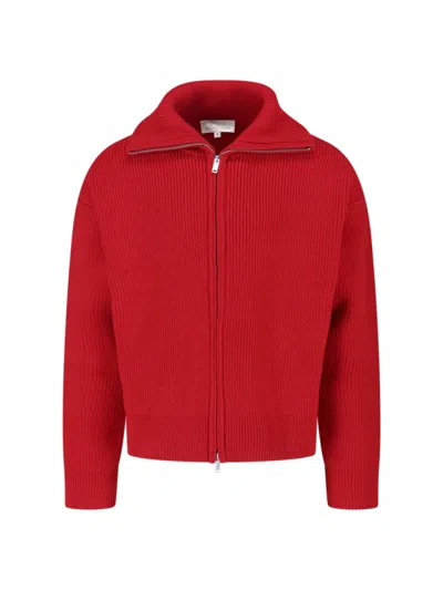 Studio Nicholson Classic Knit Sweater In Rich Red Hue In Red