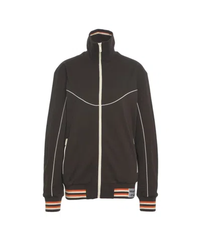 Golden Goose High Collar Zip Sweatshirt In Black