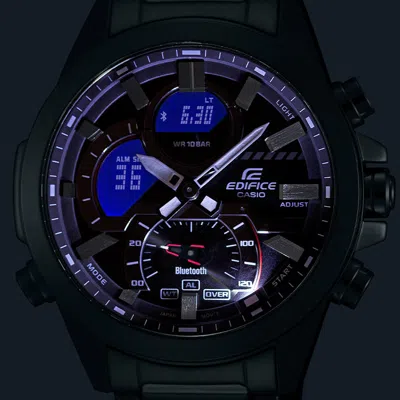 Casio Men's  Edifice Series 2022 Luminous Stainless Steel Strap Watch Mens In Black