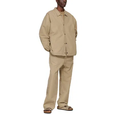 Essentials Fear Of God  Tan Cotton Lounge Pants Oak In Brown