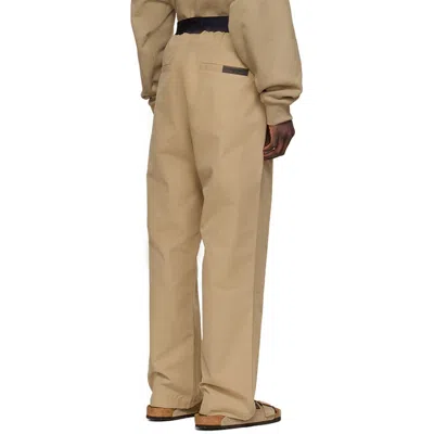 Essentials Fear Of God  Tan Cotton Lounge Pants Oak In Brown