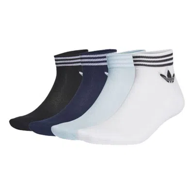 Adidas Originals 6pp Ankle 6 'white Black Light Sky Blue' In Multi