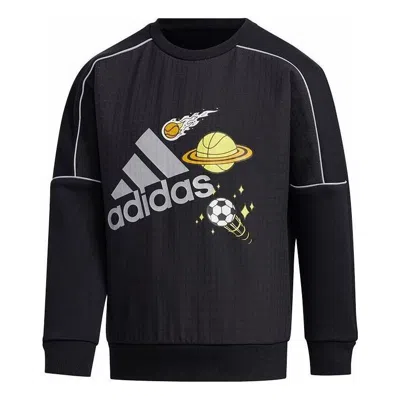 Adidas Originals (gs) Adidas Graphic Sweaters 'black White' In Blue