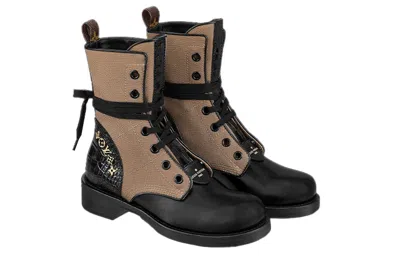 Pre-owned Louis Vuitton (wmns)  Lv Metropolis Flat Ranger Boots 'brown' In Multi