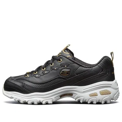 Skechers (wmns)  D'lites Low-top Daddy Shoes Black/gold In Multi