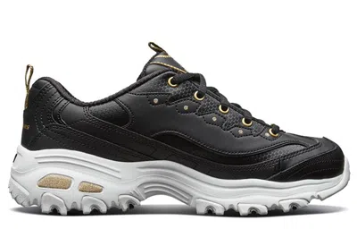 Skechers (wmns)  D'lites Low-top Daddy Shoes Black/gold In Multi