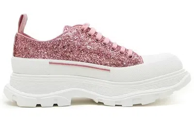 Alexander Mcqueen (wmns)  Tread Slick Glitter Low Sneaker 'pink' In Multi