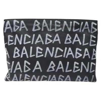 Pre-owned Balenciaga Black Leather Clutch Bag ()