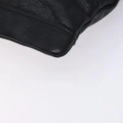 Pre-owned Balenciaga Clip Black Leather Clutch Bag ()