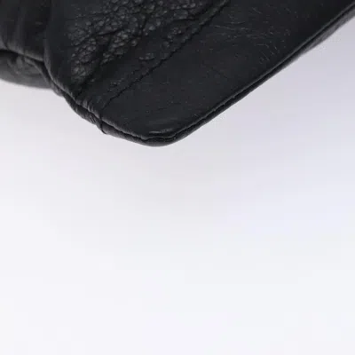 Pre-owned Balenciaga Clip Black Leather Clutch Bag ()