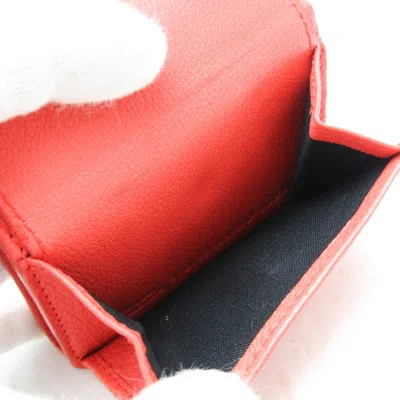 Pre-owned Balenciaga Essential Orange Leather Wallet  ()